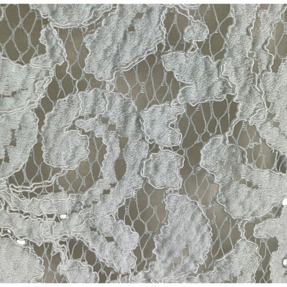 LOFT SP Lace Blouse Small Petite Mint Green Pastel Short Sleeve - Picture 6 of 6